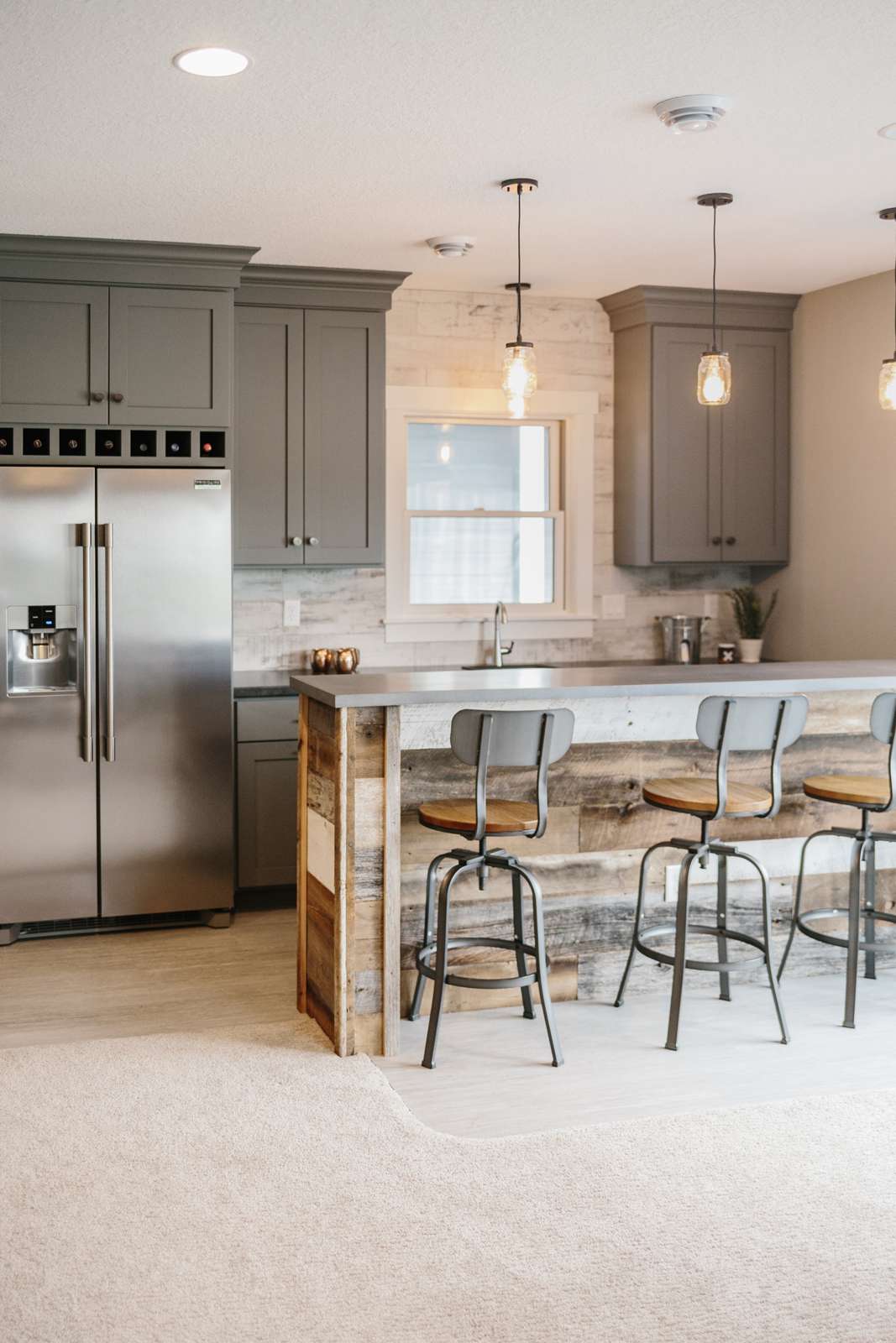 rustic basement kitchen bar ideas