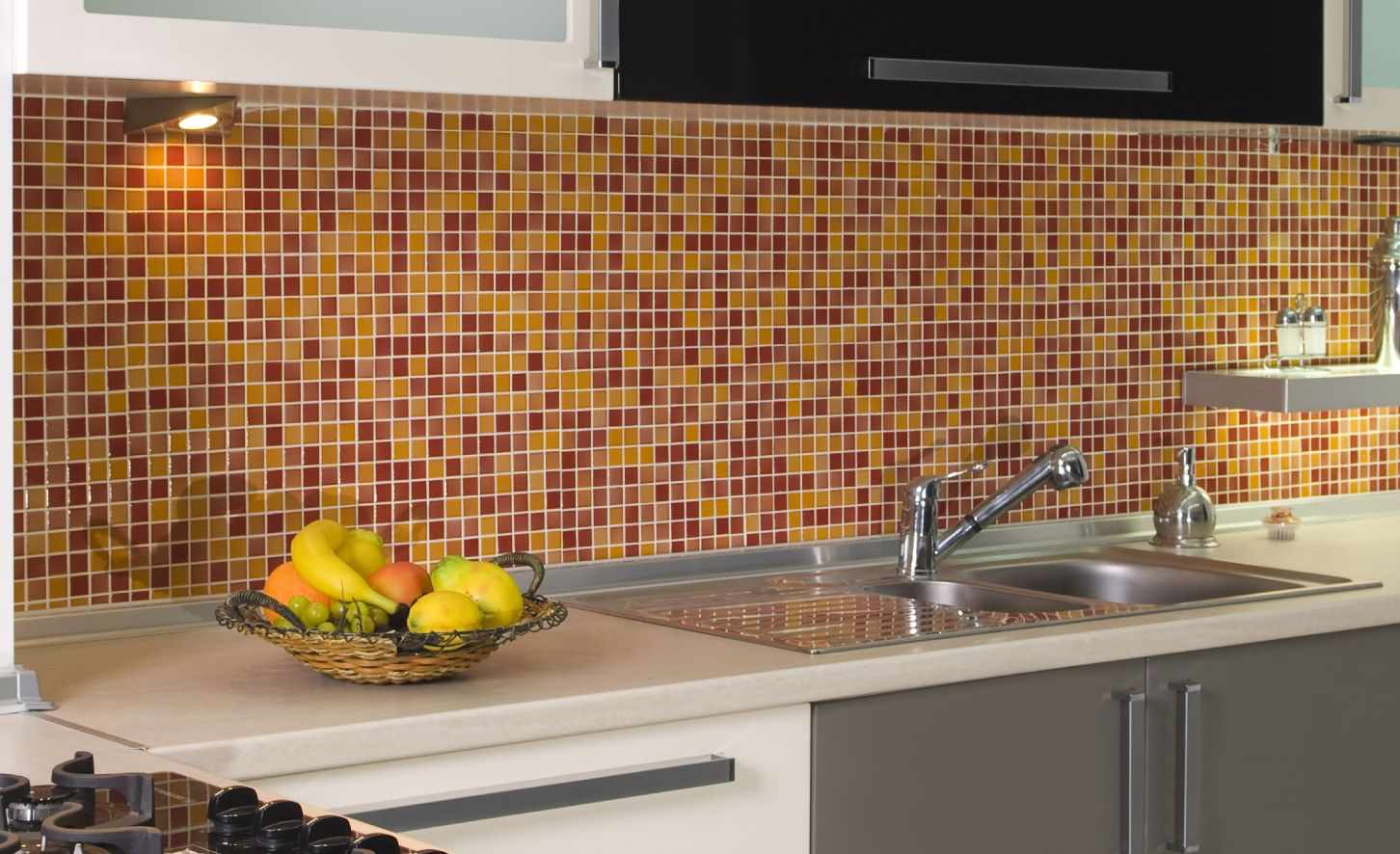 Köksplattor Backsplash Röd och orange 1-tums kakel 173927007