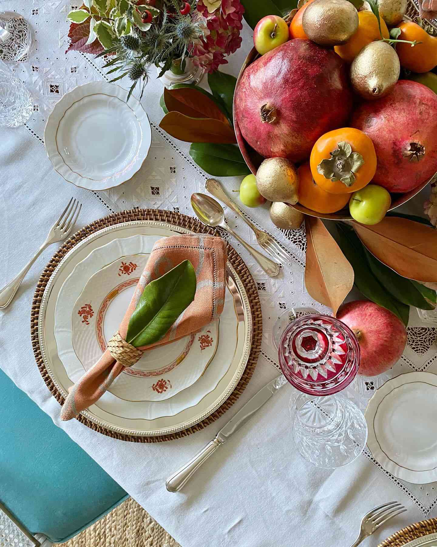 magnolia blad DIY Thanksgiving dekor