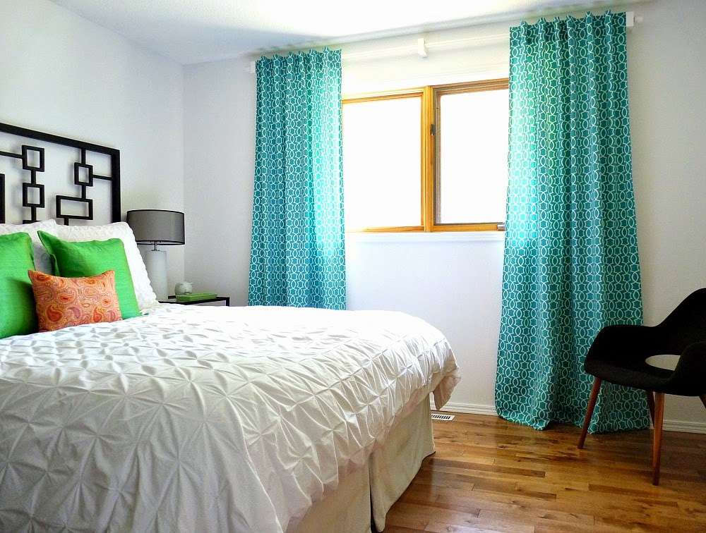Blå DIY gardiner