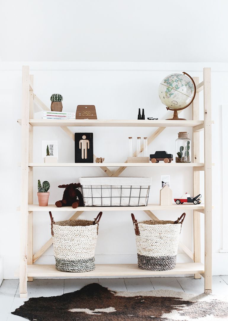 diy trä bokhylla