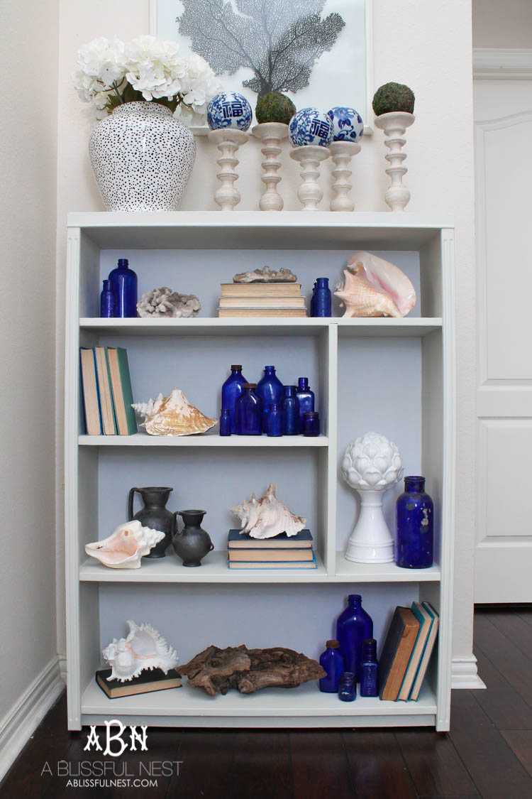 diy krita färg bokhylla