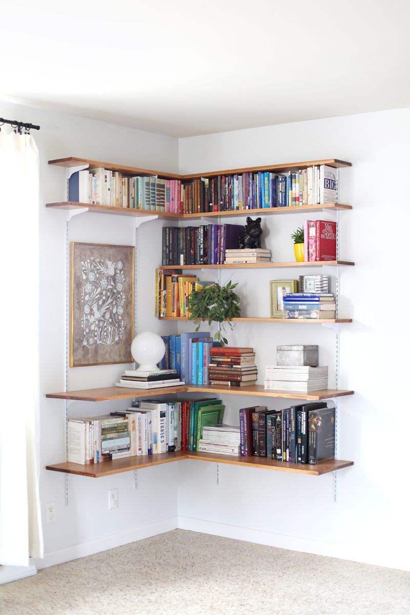 diy hörn bokhylla