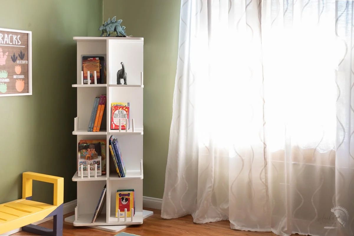 diy roterande bokhylla
