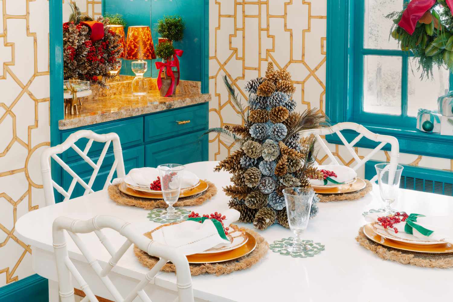 Turkos julbord dukning
