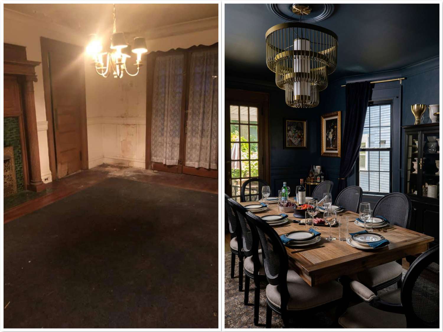 Före och efter av BlackDining Room