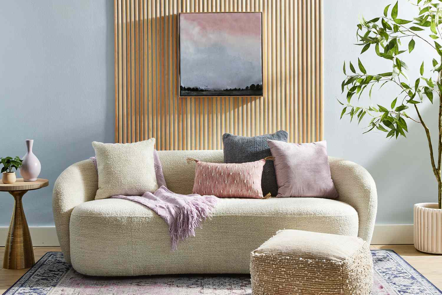 DIY Wood Slat Accent Wall