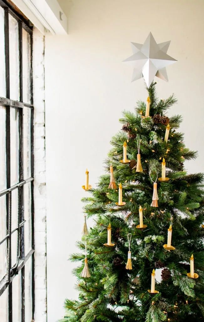 pappersljus julgransprydnader