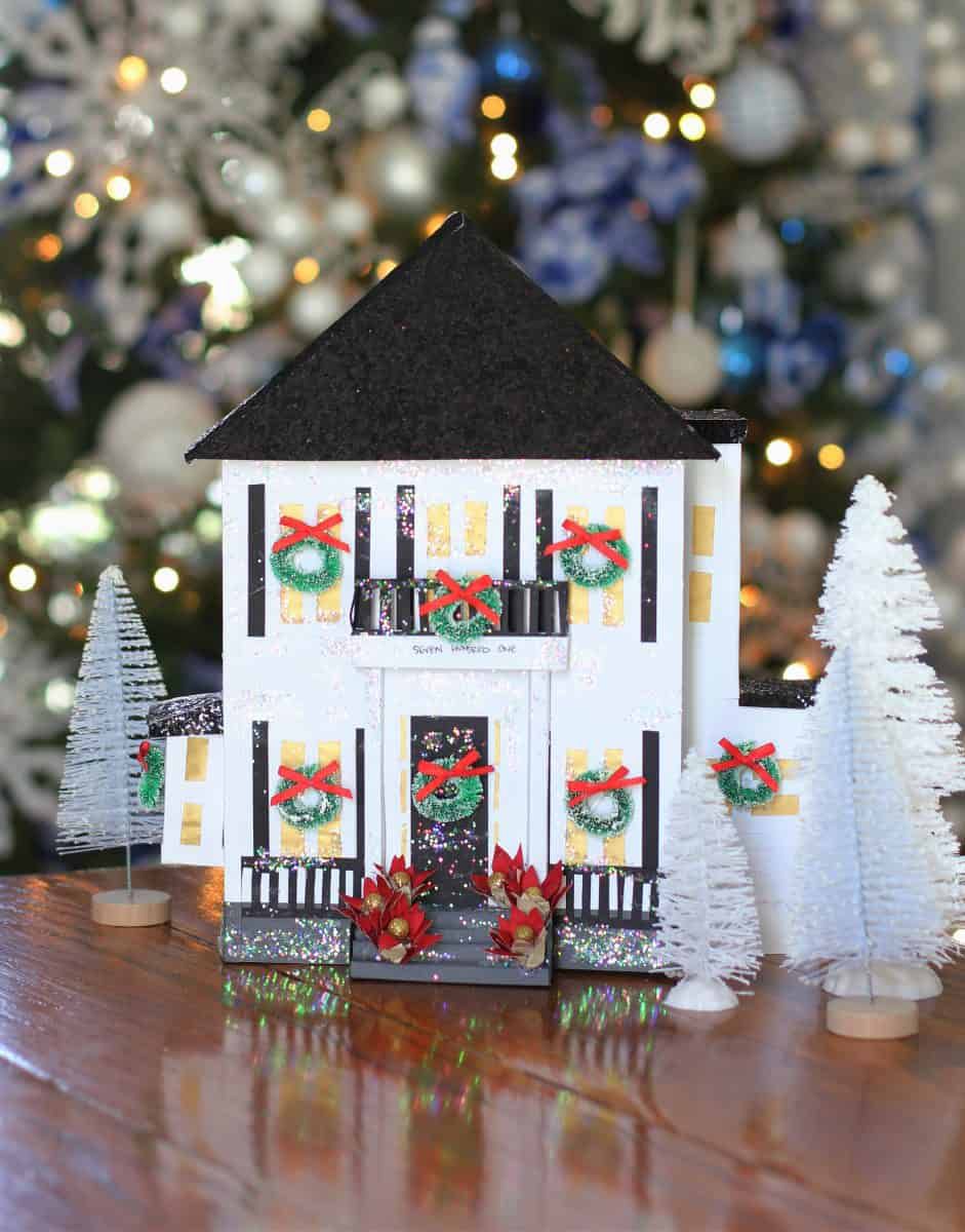 diy pappershus juldekorationer