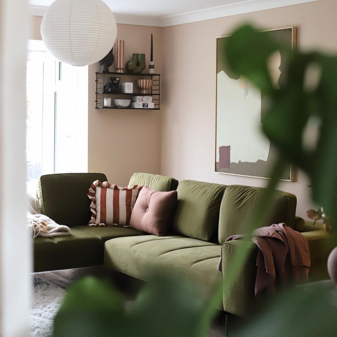 Grön soffa