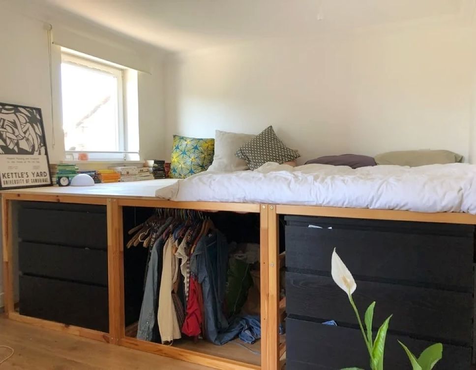 DIY plattform loftbädd