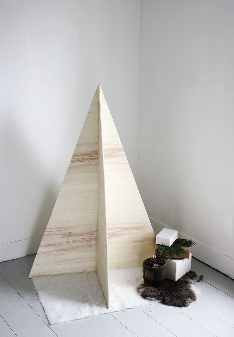 diy plywood julgran alternativ