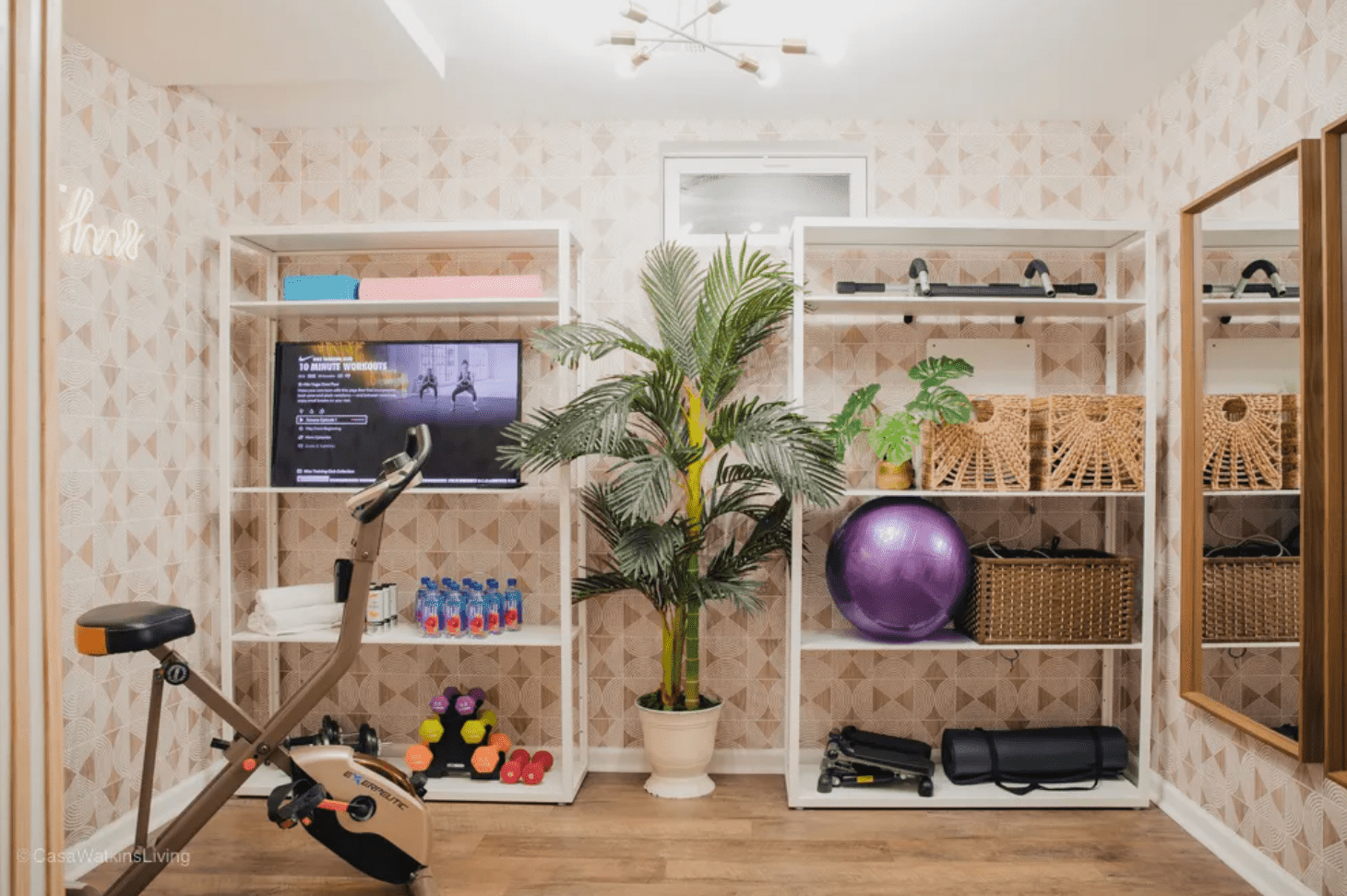färgglada källare gym