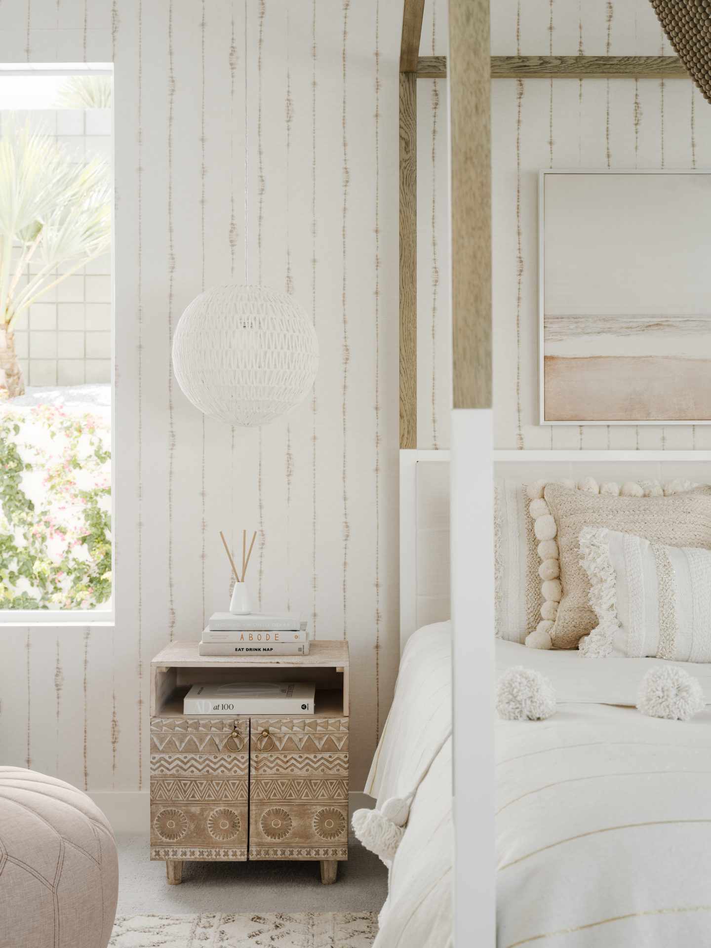 neutrala sovrumsidéer i boho-stil