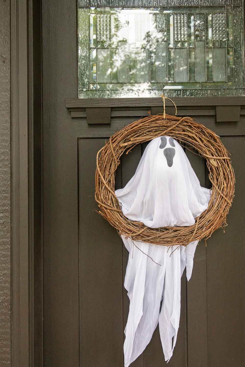 Halloween spöke krans