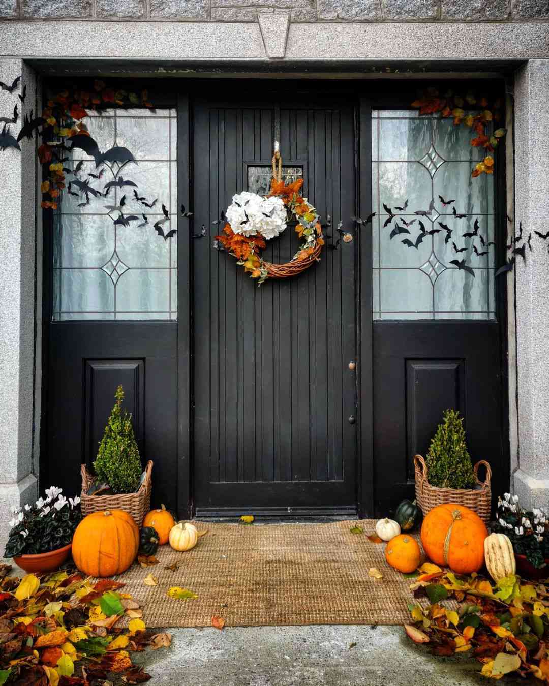Halloween krans dörrdekoration