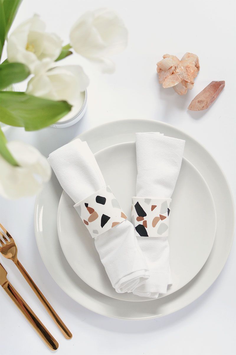 Terrazzo DIY servetthållare