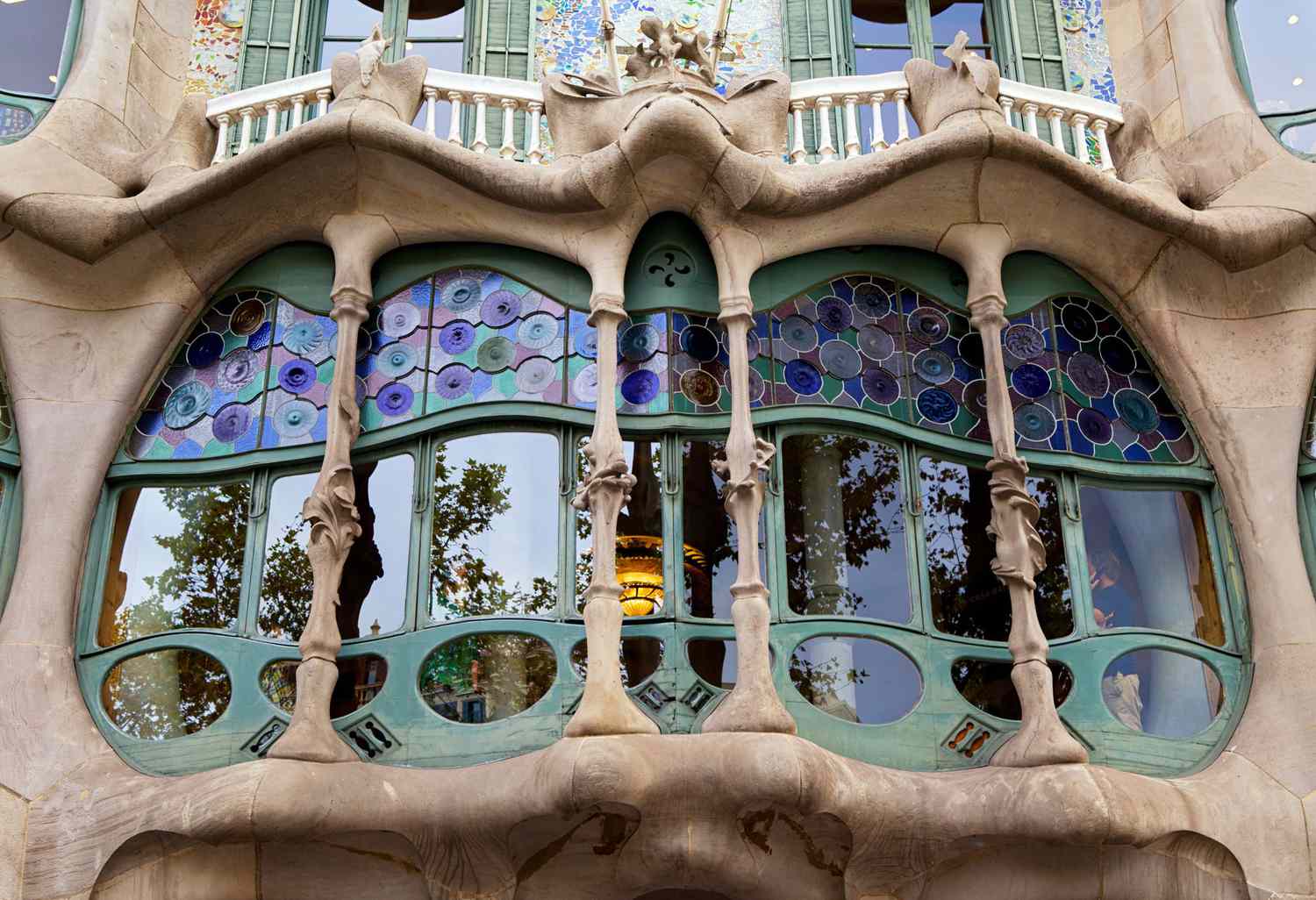 Antoni Gaudi ritade Casa Batllo i Barcelona, Spanien