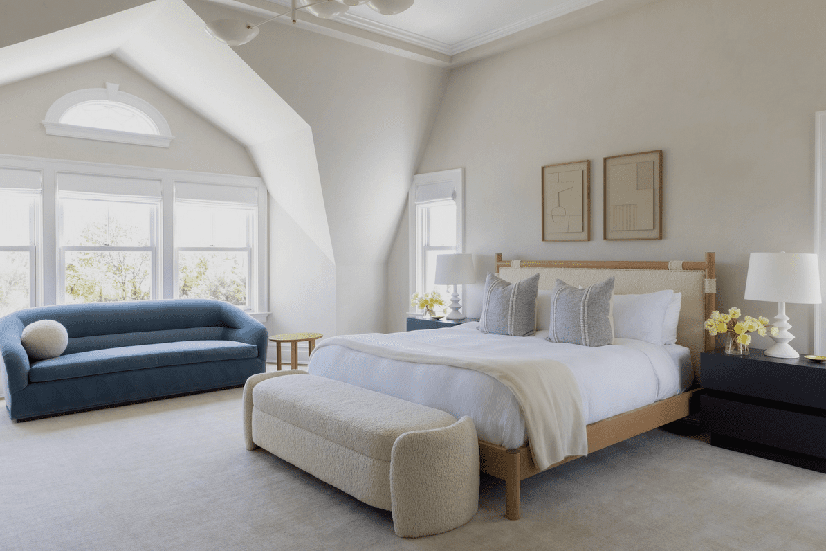 modern sovrum makeover före och efter