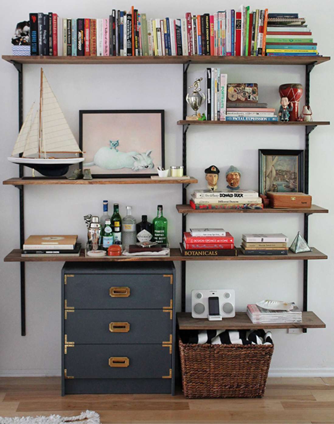 diy väggmonterade bokhyllor