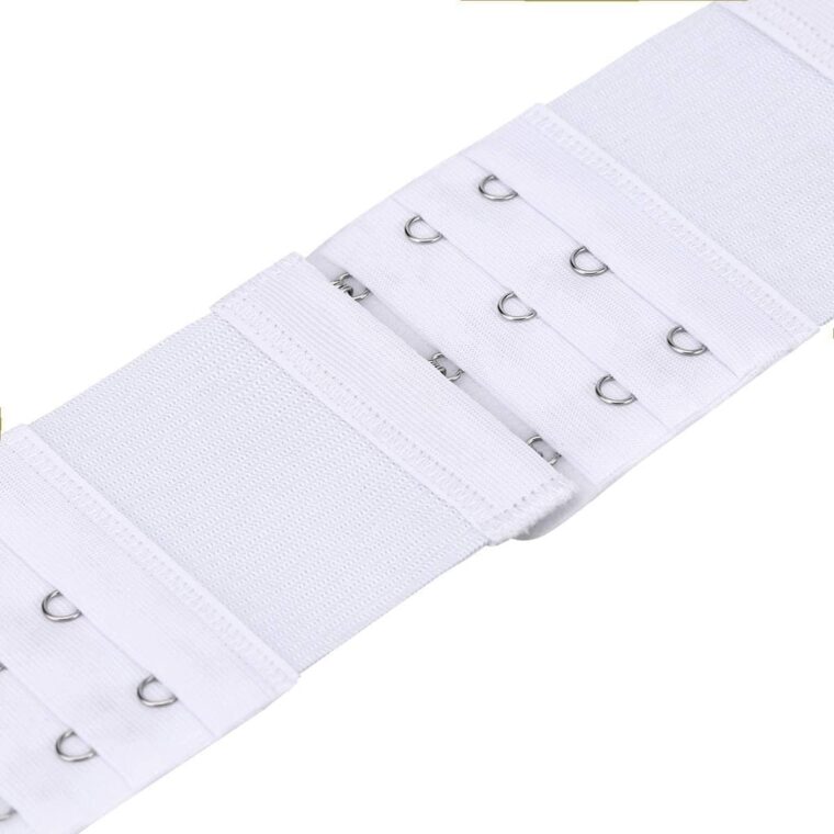6 st bh förlängning 3 krokar, Witbicg Bh förlängning 3 krokar 3 rader bh förlängning D m mjukt, bekvämt elastiskt band för kvinnor (svart, vit, hudfärg) - Bild 5