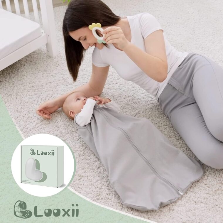 Looxii 2-pack sommarsäck 100% bomull 0,5 TOG Andas sovsäck 67 cm för Unisex Flickor Pojkar 0-6 Månader - Bild 5