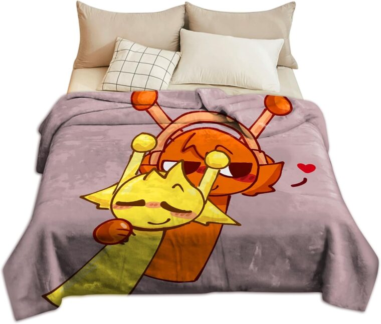 Zhongkaihua Sprunki filt Sprunki tecknat animetryck mjuk fluffig flanell lunch sömn jul vinter filt, perfekt värmande sängkläder present, 80 x 120 cm