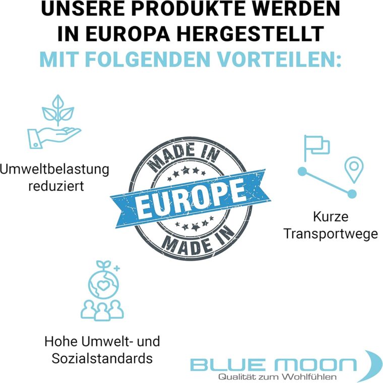 BLUE MOON Sängkläder 135 x 200 linne [Öko-Tex TEX] – 2 delar – 1 påslakan 135 x 200 + 1 örngott 80 x 80 cm – lyxiga sängkläder av 100 % linne – tillverkade i EU – stentvättad – grön - Bild 2