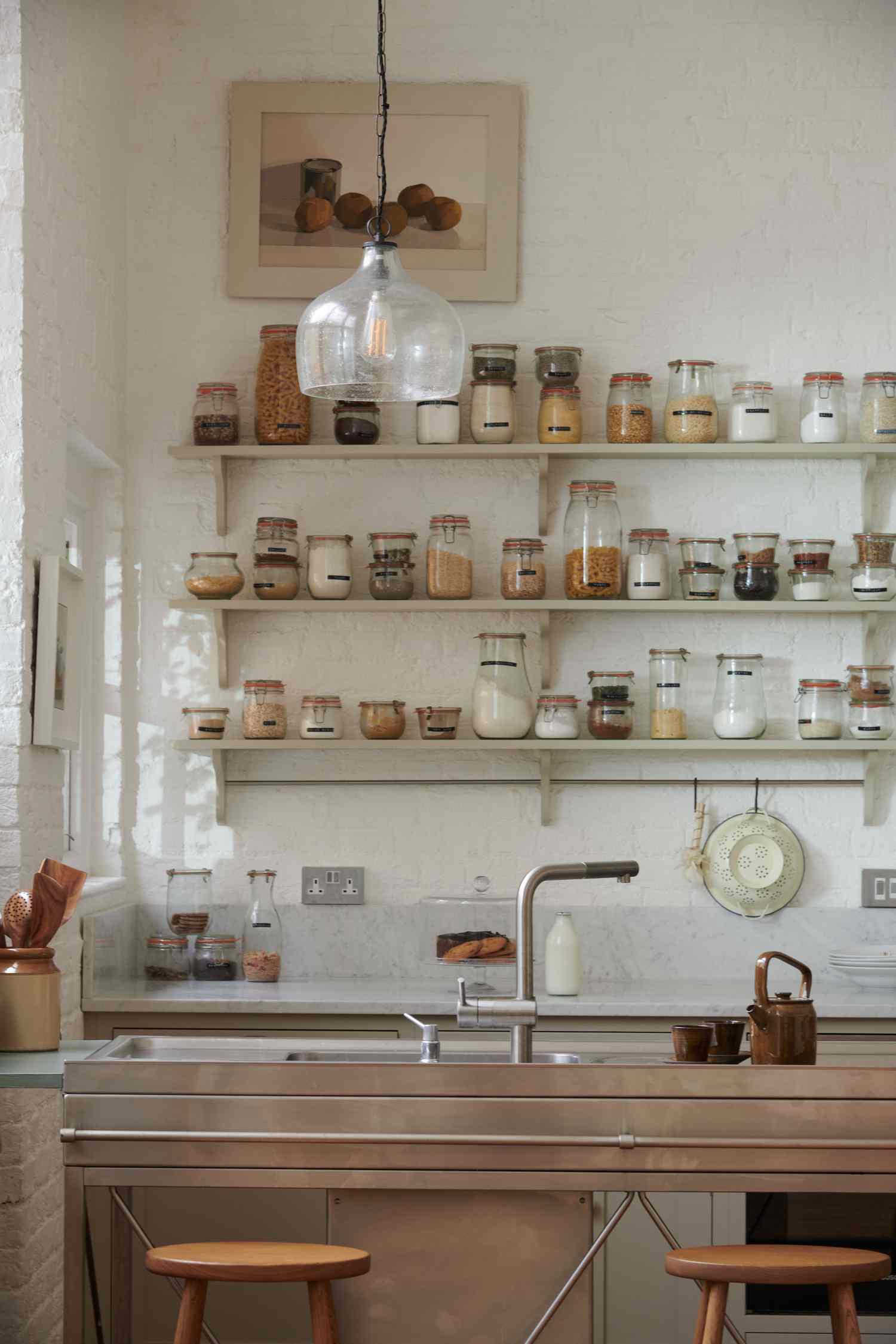 open kitchen pantry shelving ideas