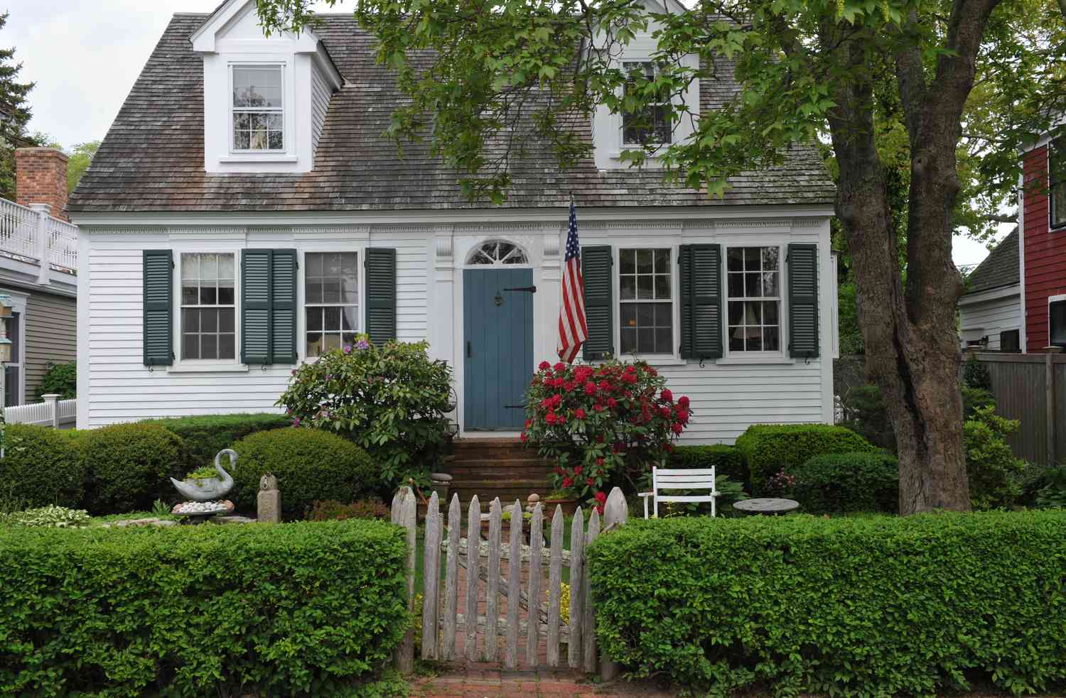 Hus i Cape Cod-stil i Provincetown, Massachusetts.