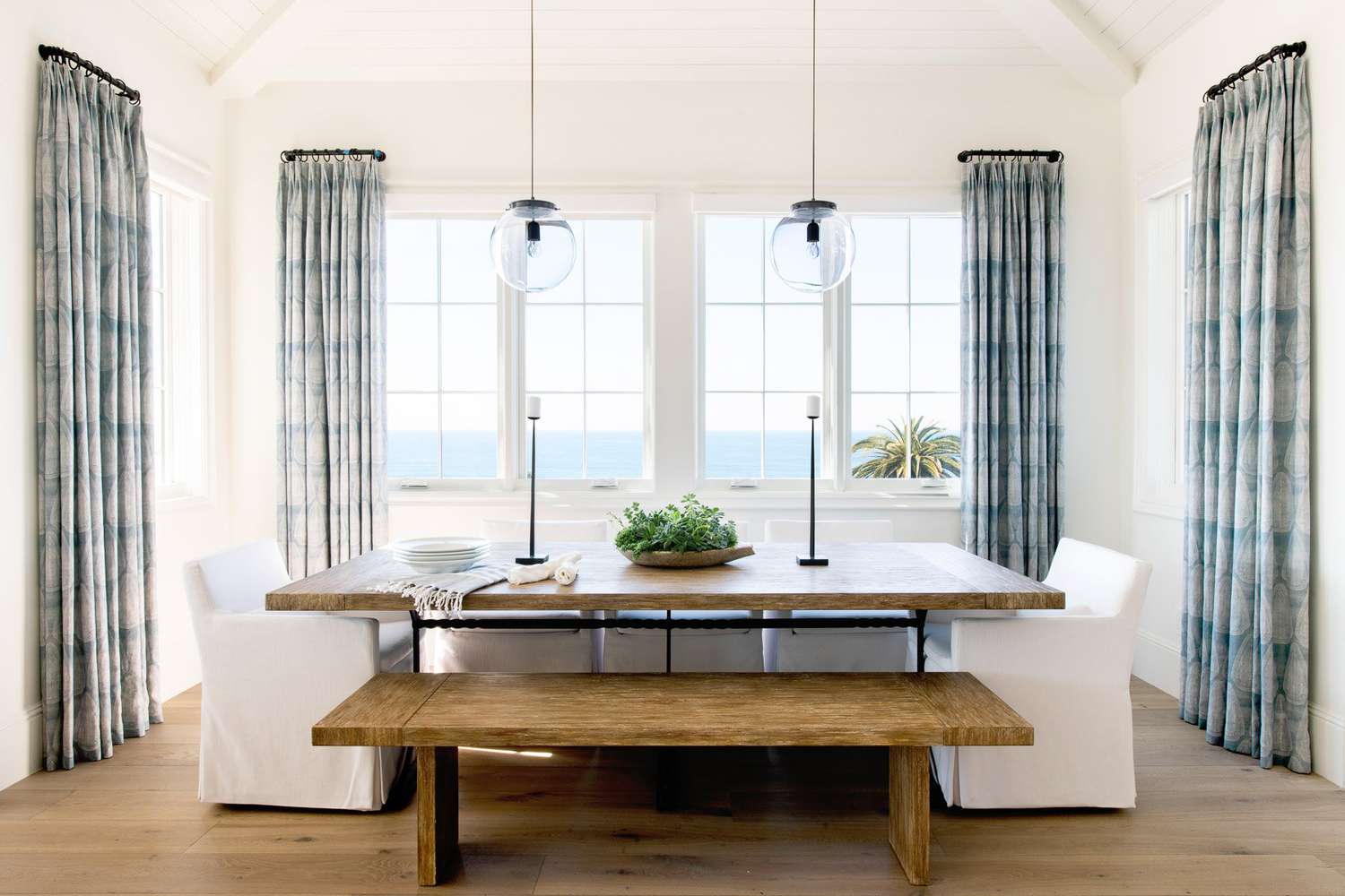 coastal dining room curtain ideas