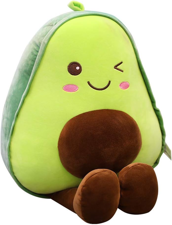 XIAOHONG 60 cm stor avokado frukt mjuk plysch leksak lurvig fylld leksak avokado plyschdocka söt leksak avokado fylld kudde Kawaii matformad fruktserie kramkudde för barn