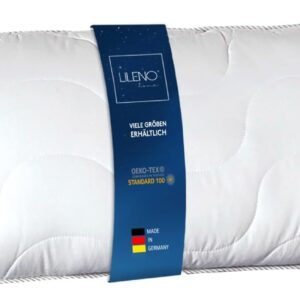 LILENO HOME Kudde 40 x 80 - kudde 40 x 80, perfekt för täcke 135 x 200 cm - sängkudde 40 x 80, koksäker upp till 95 °C och med antibakteriell utrustning - allergiker kudde som kudde 40 x 80