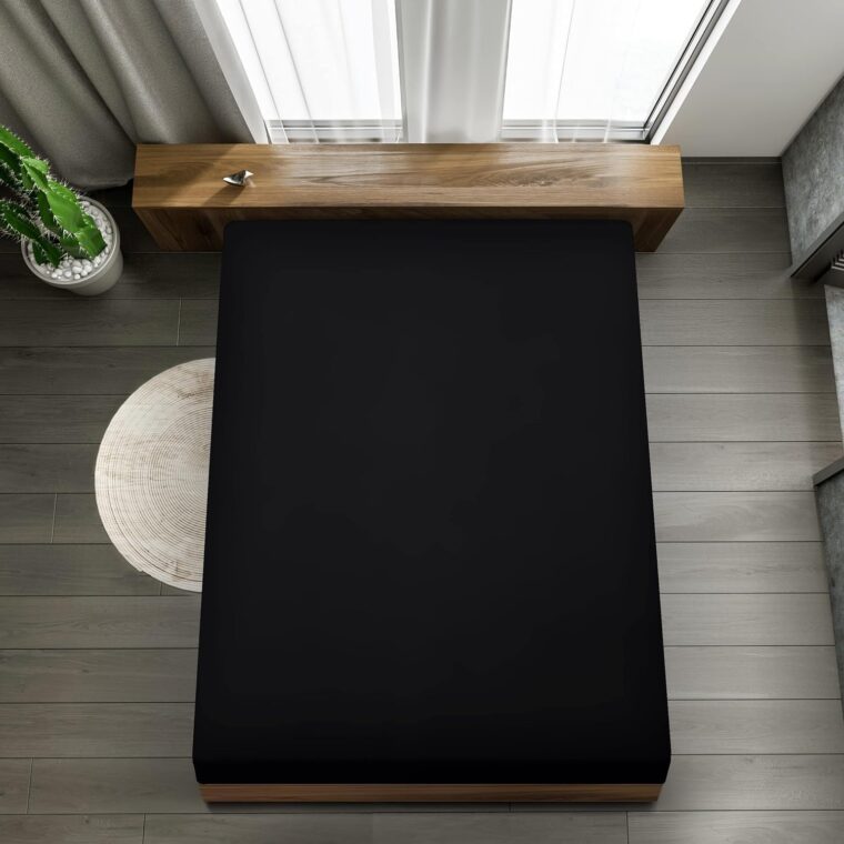 Utopia Bedding Påslakan – svart, 80 x 200 cm, 35 cm kupor för tjock madrass, borstad mikrofiberpolyester - Bild 4