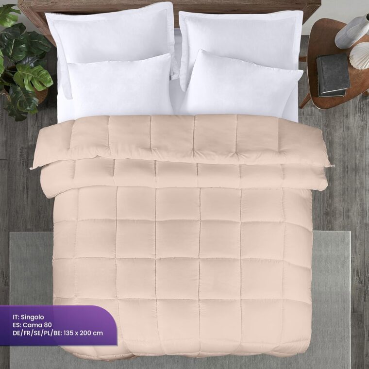 Utopia Bedding täcke 135 x 200 cm - täcke - all säsong täcke - quiltat täcke - andningsbart täcke - supermjukt mysigt (Beige, 135 x 200 cm) - Bild 2