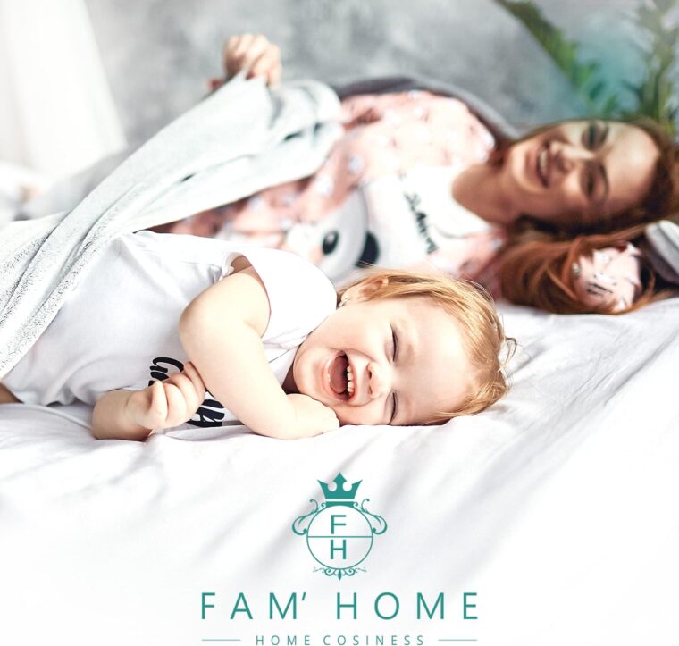 FAM‘ HOME 4 säsonger sängutrustning för spädbarn Cheeky Fox, 100x135 cm babytäcke och 40x60 cm kudde |Oeko-tex Standard 100-certifierad kvalitet| Tillverkade i EU| Passar för 70x140 cm säng - Bild 6