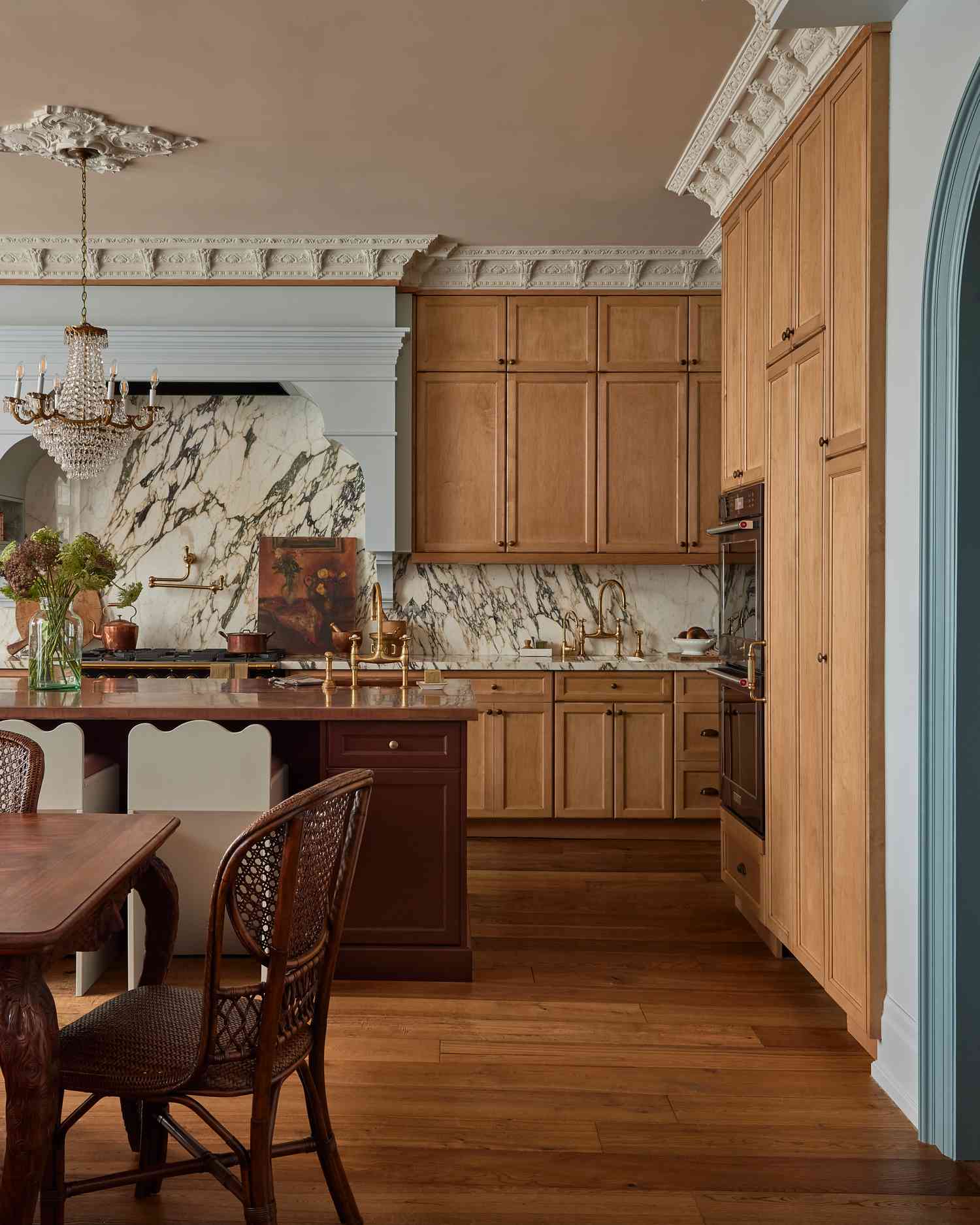 kitchen with haint blue accents