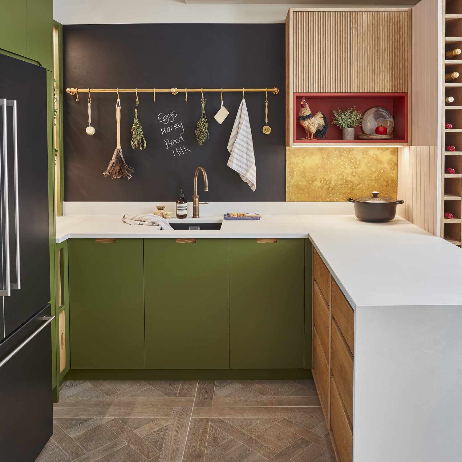 modern olive green kitchen cabinets